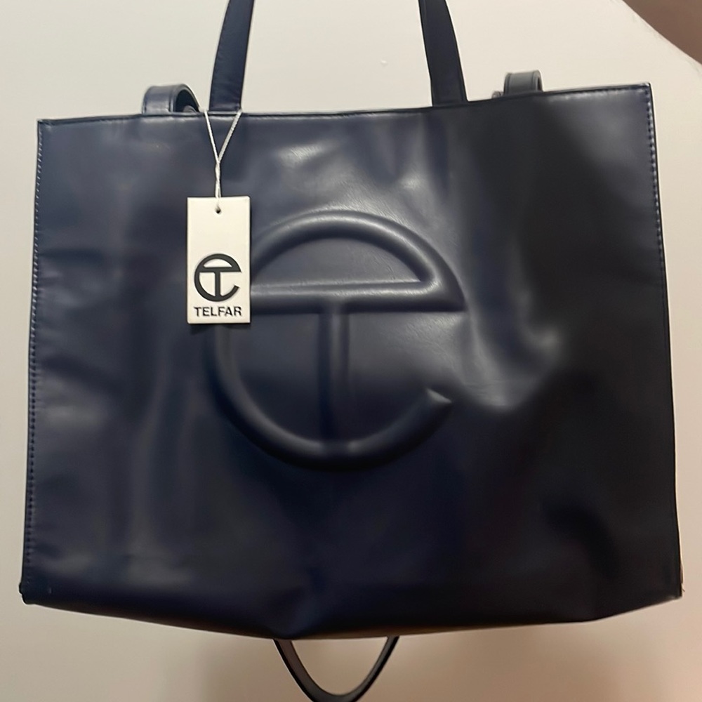 Medium navy Telfar with tags